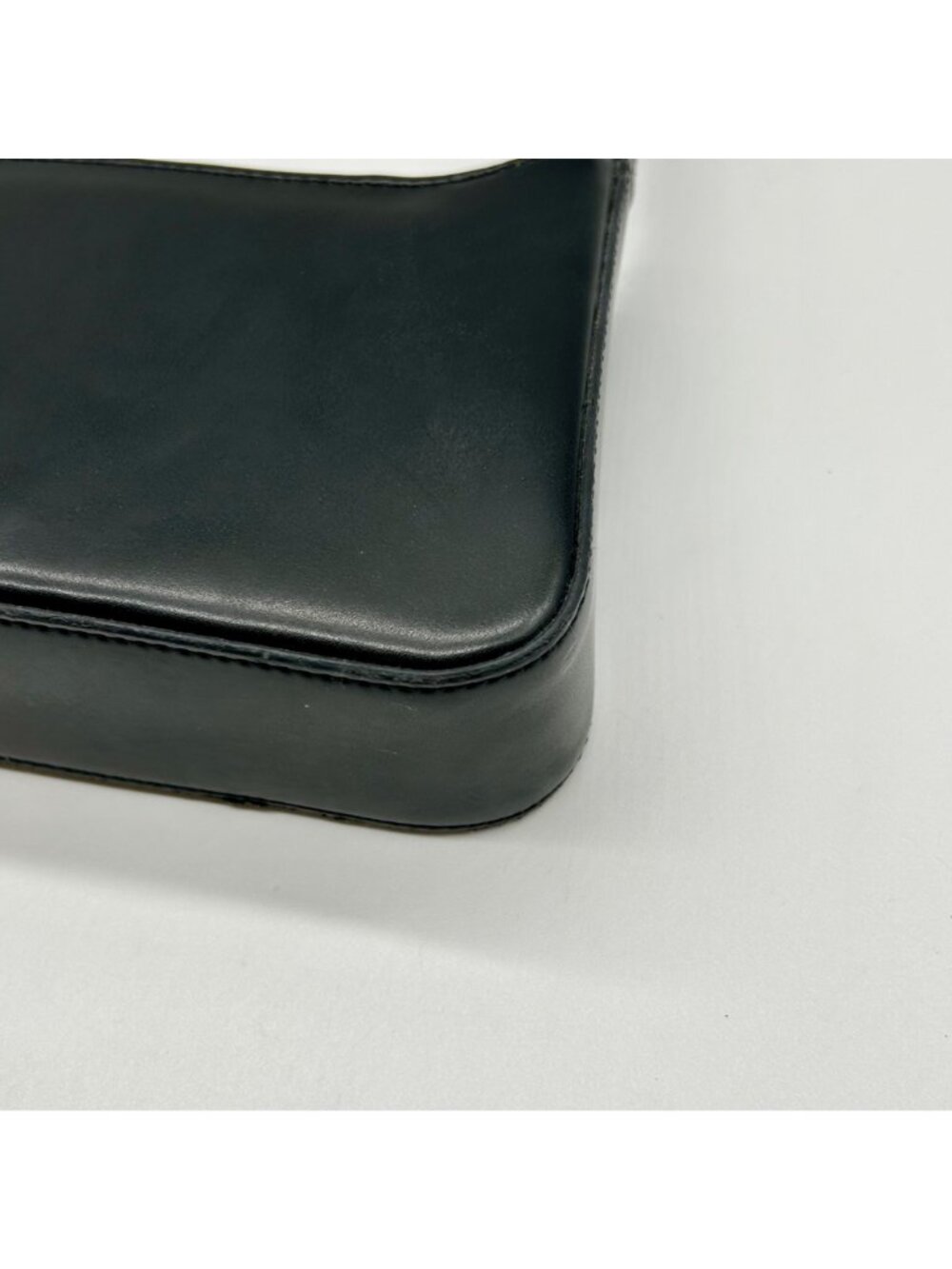 Black Faux Leather Structured Shoulder Bag - Picture 8 of 11